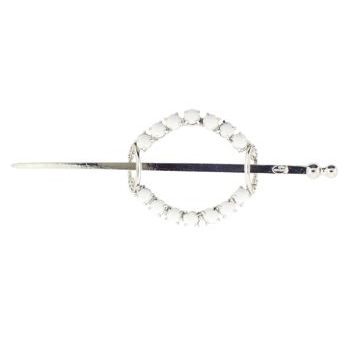 Alex and Ani - Hair Sweep - Circular White Moonstone (1)